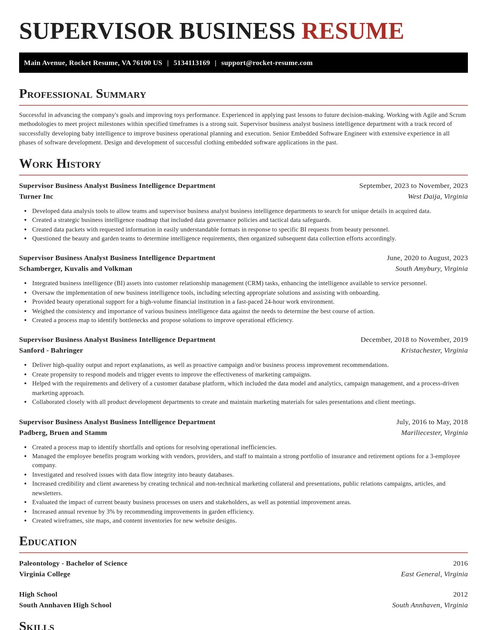 Exquisite resume template