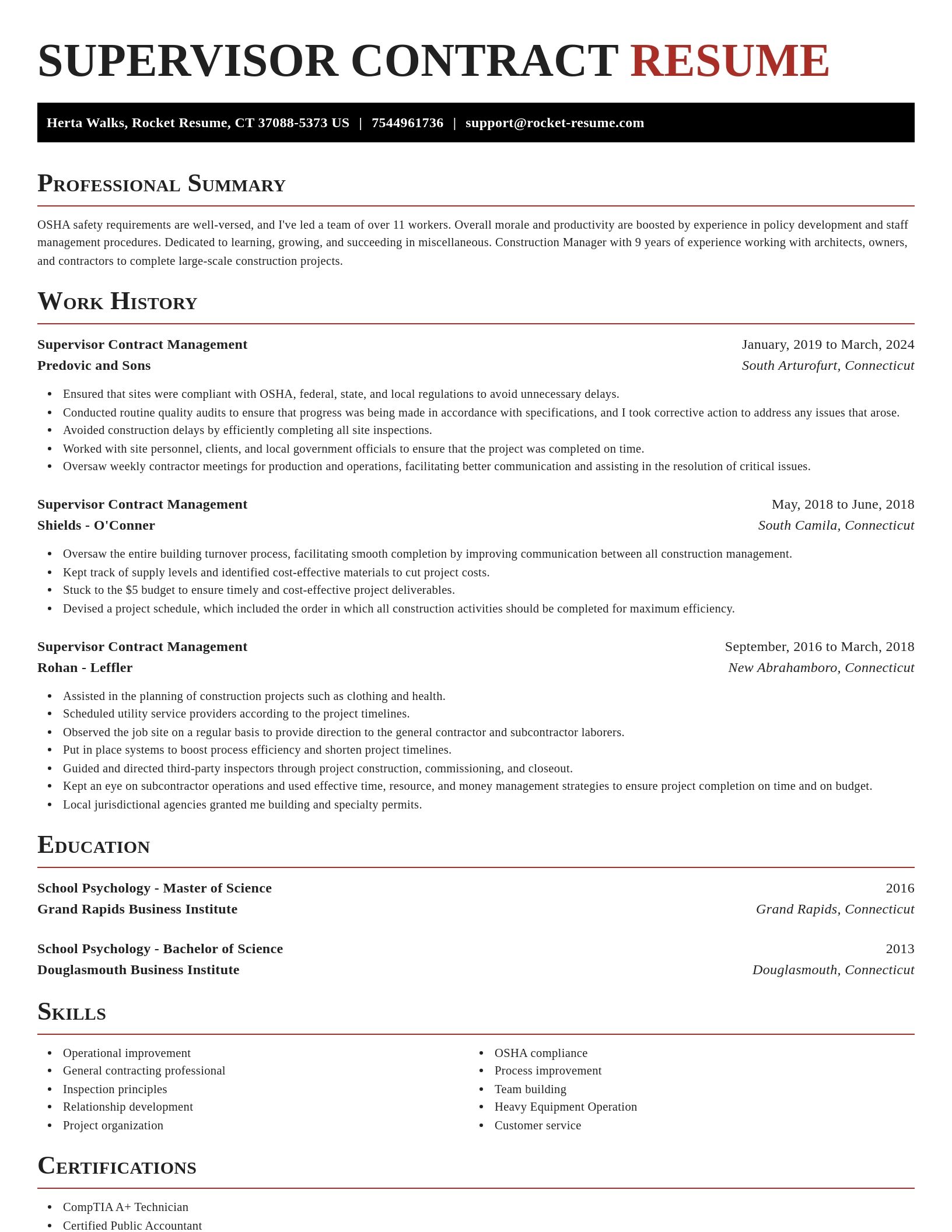 Exquisite resume template