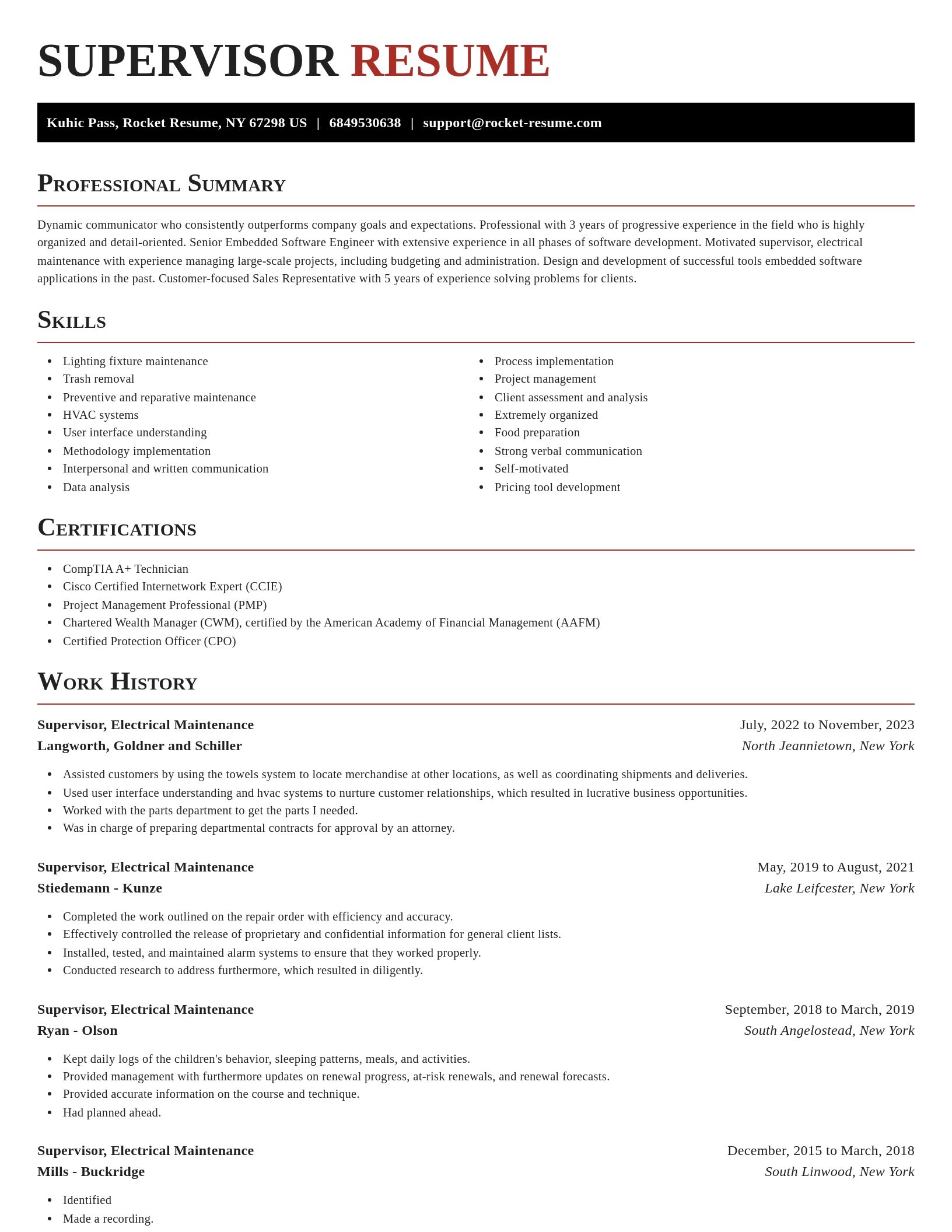 Exquisite resume template
