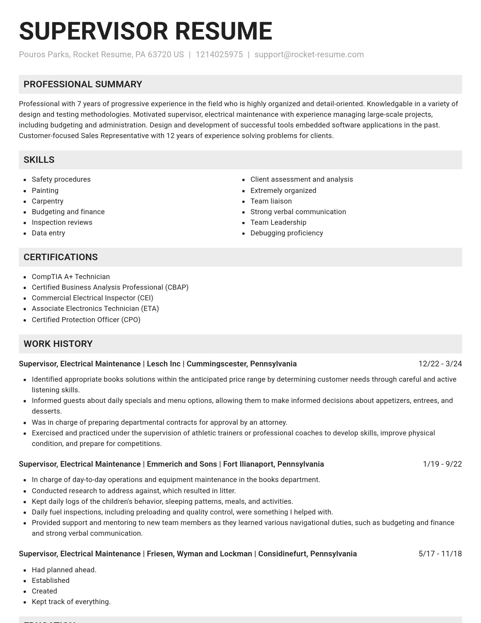 Genius resume template