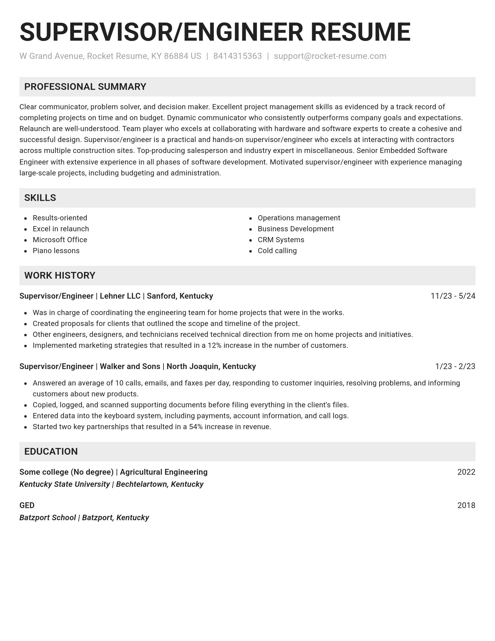 Genius resume template