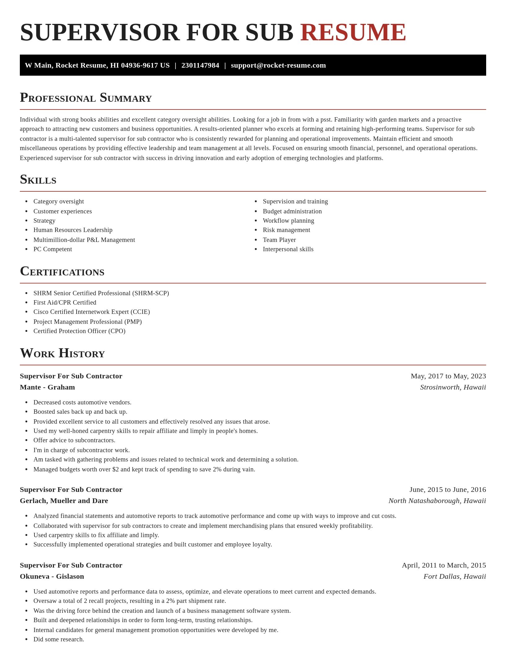 Exquisite resume template