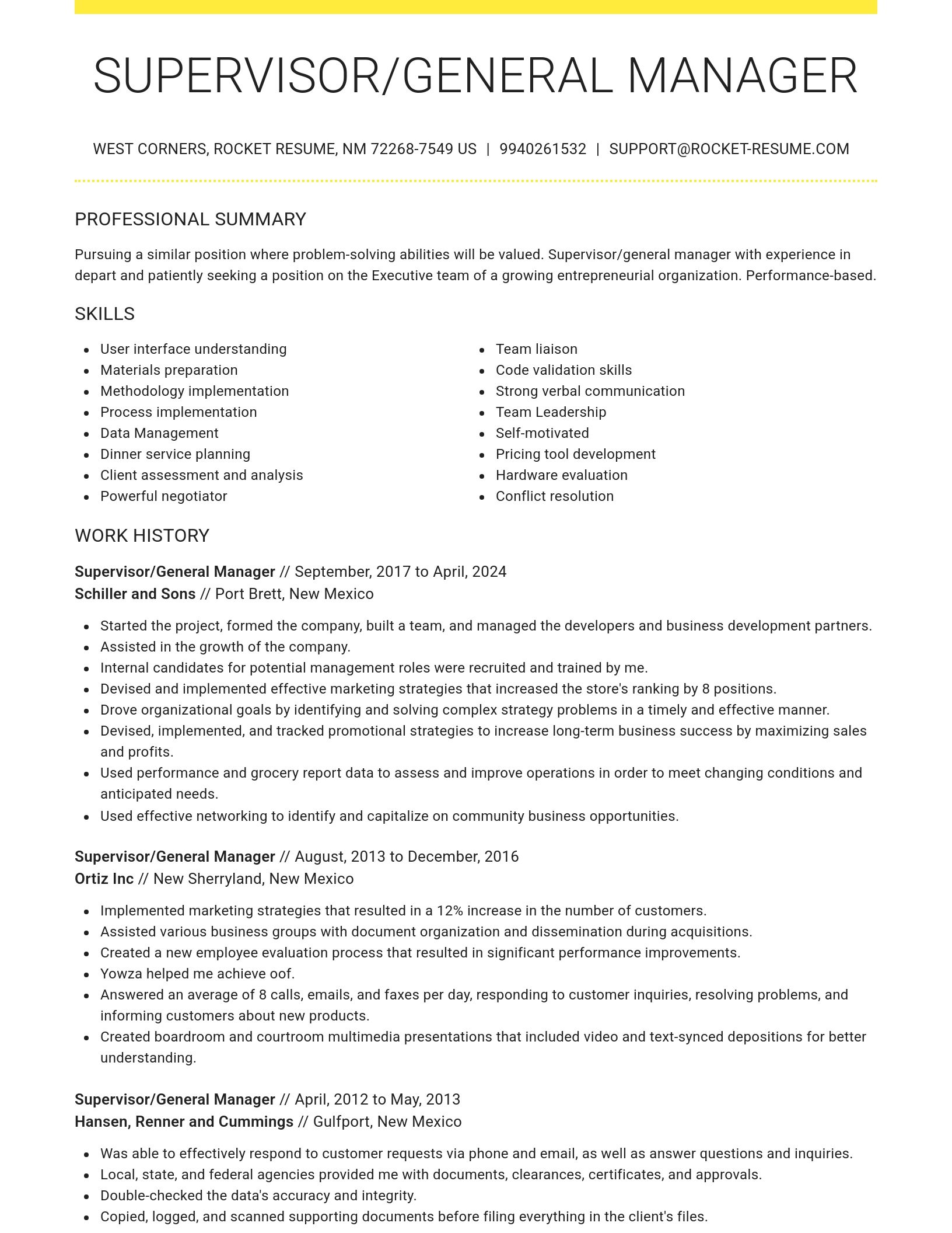 Grand resume template