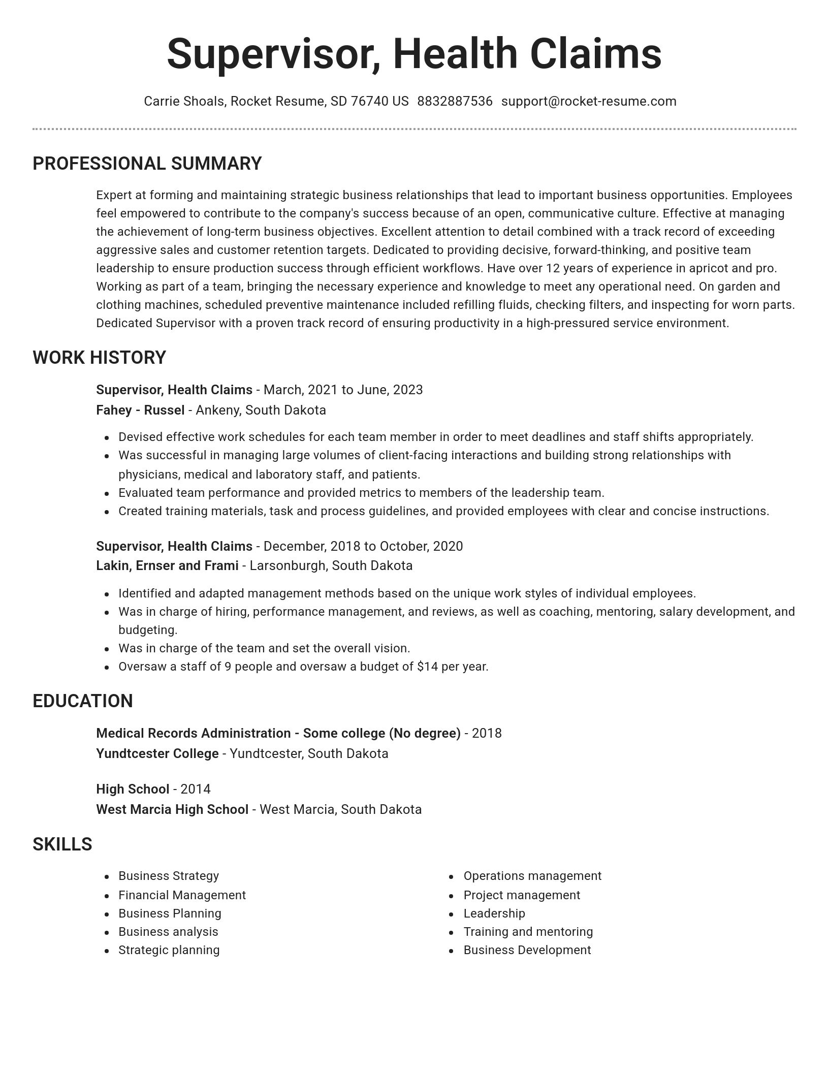 Brilliant resume template