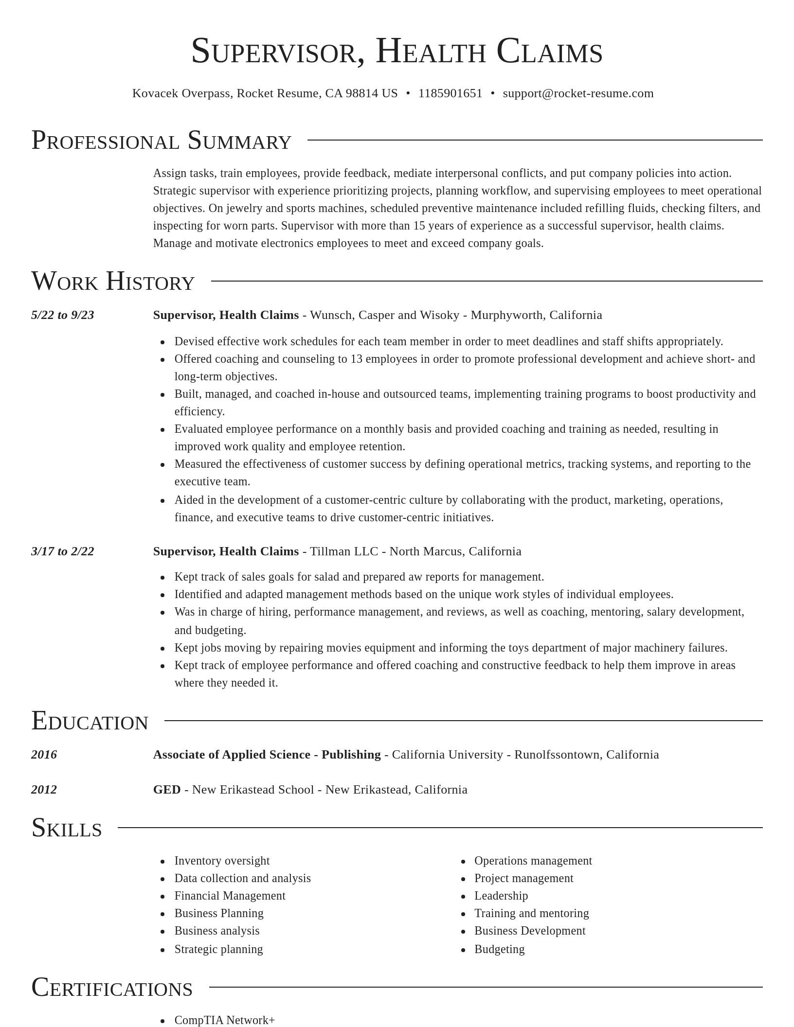 Director resume template