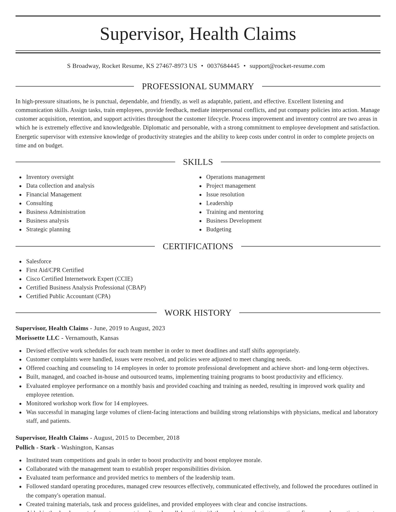 Elegant resume template