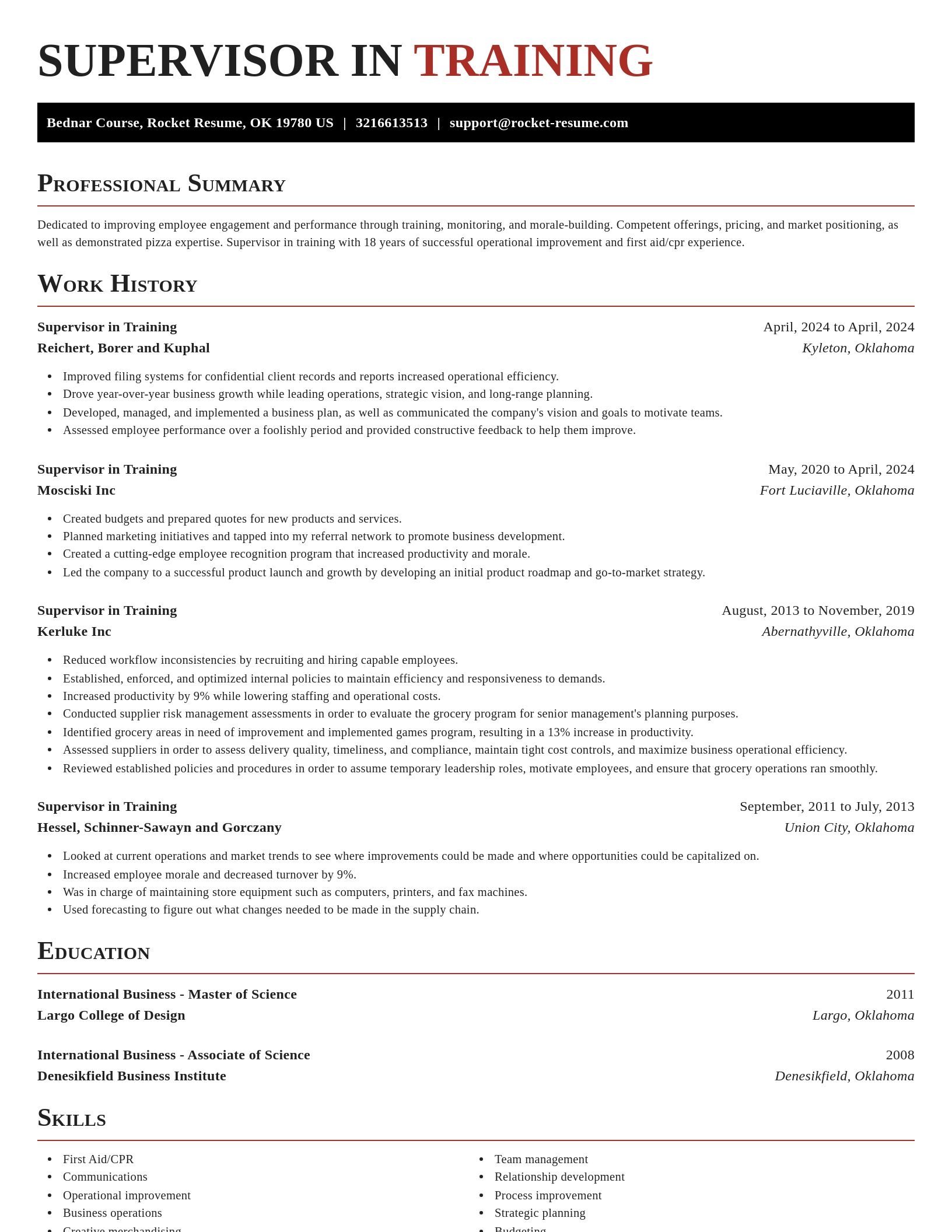 Exquisite resume template