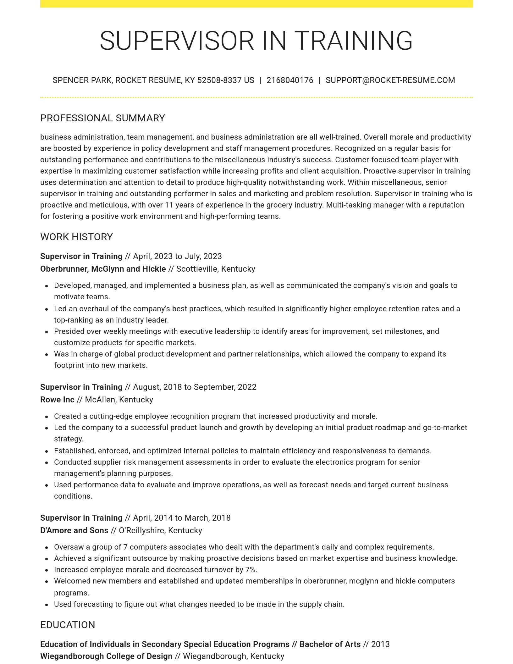 Grand resume template