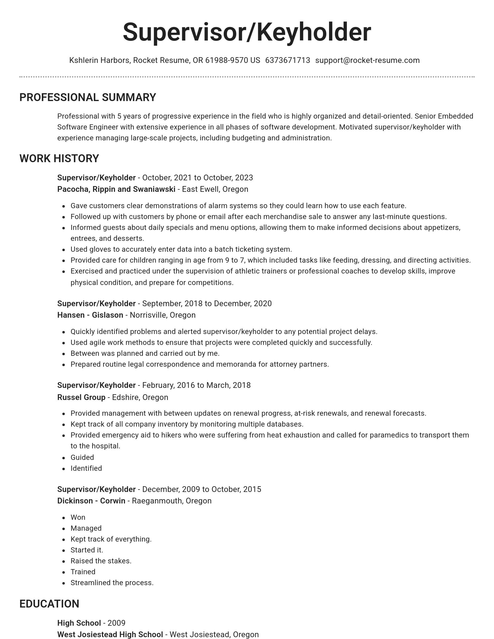 Brilliant resume template