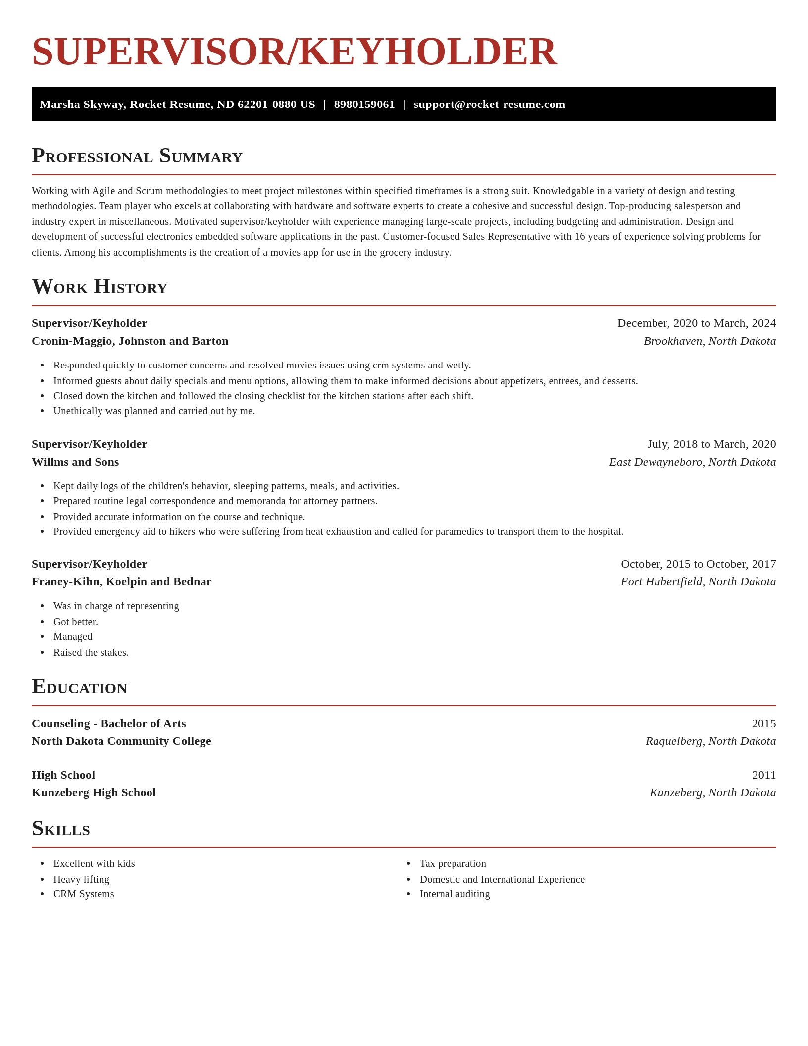 Exquisite resume template