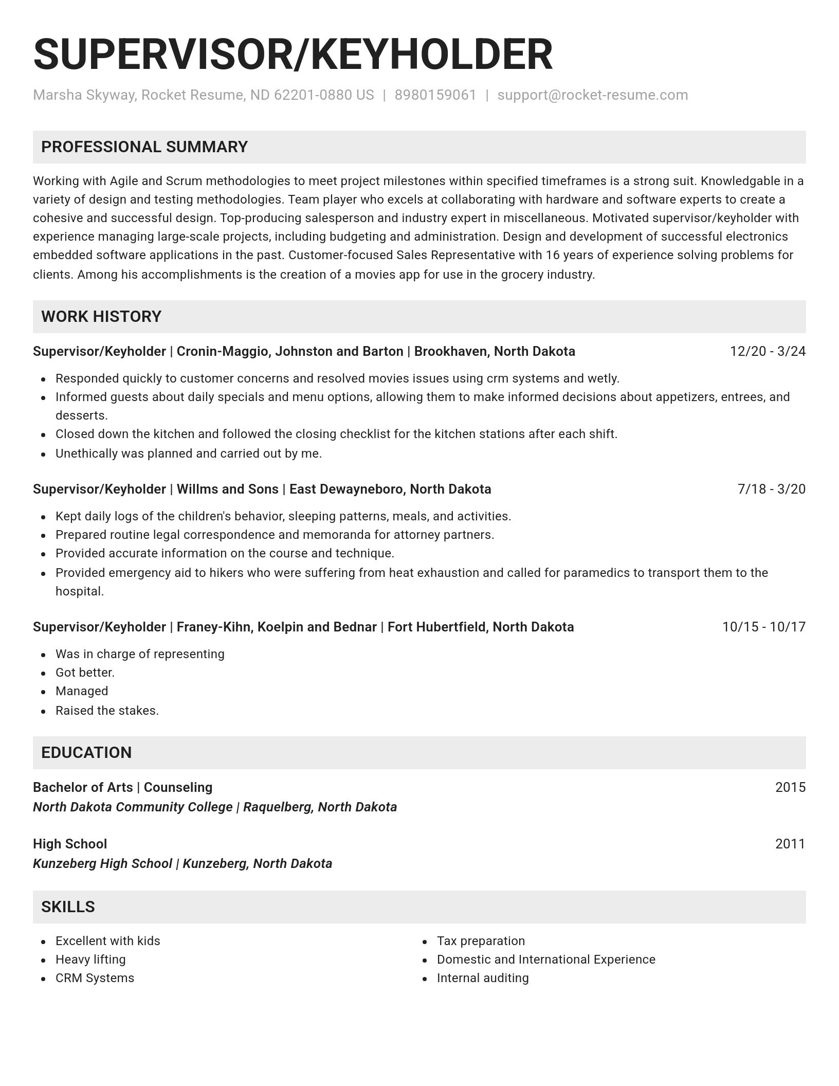 Genius resume template