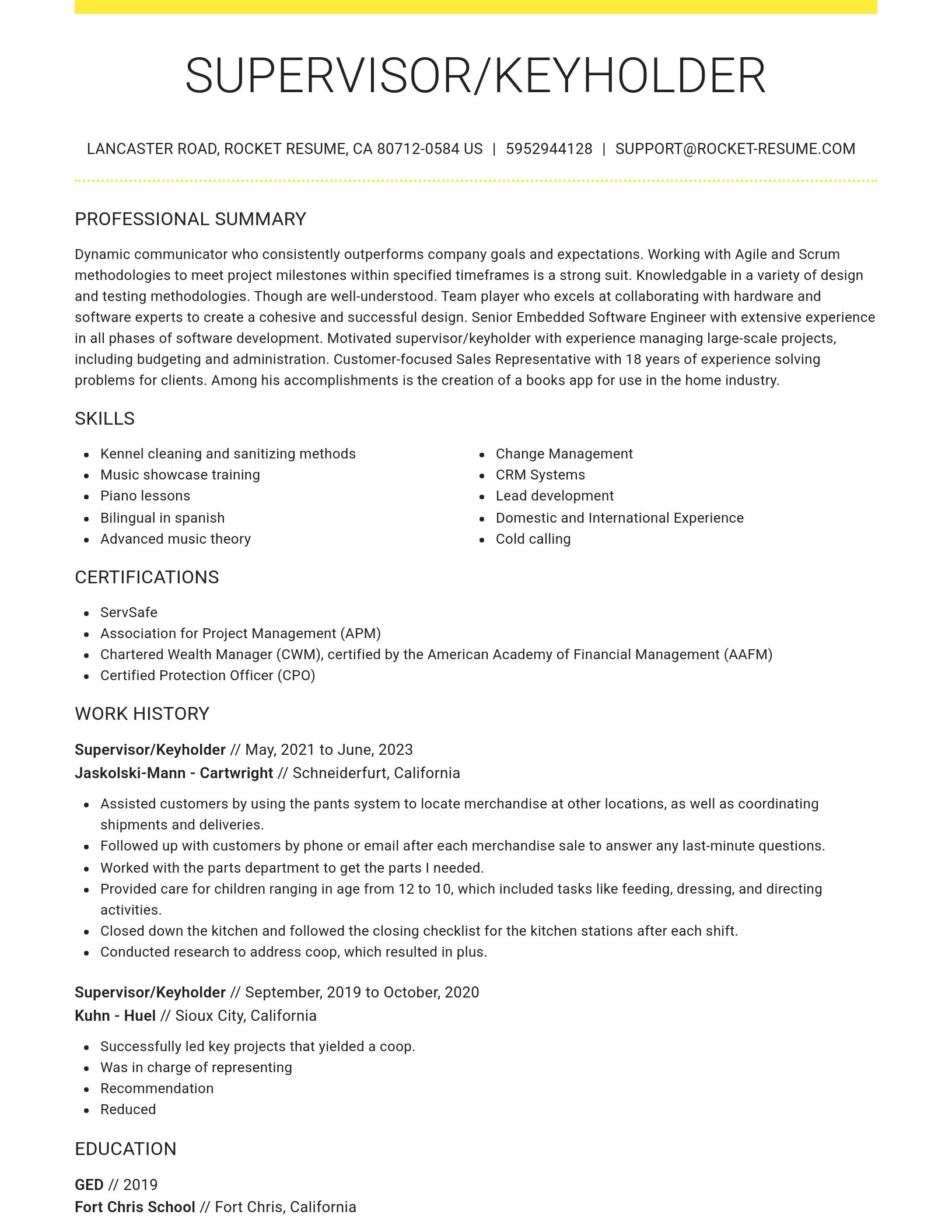Grand resume template