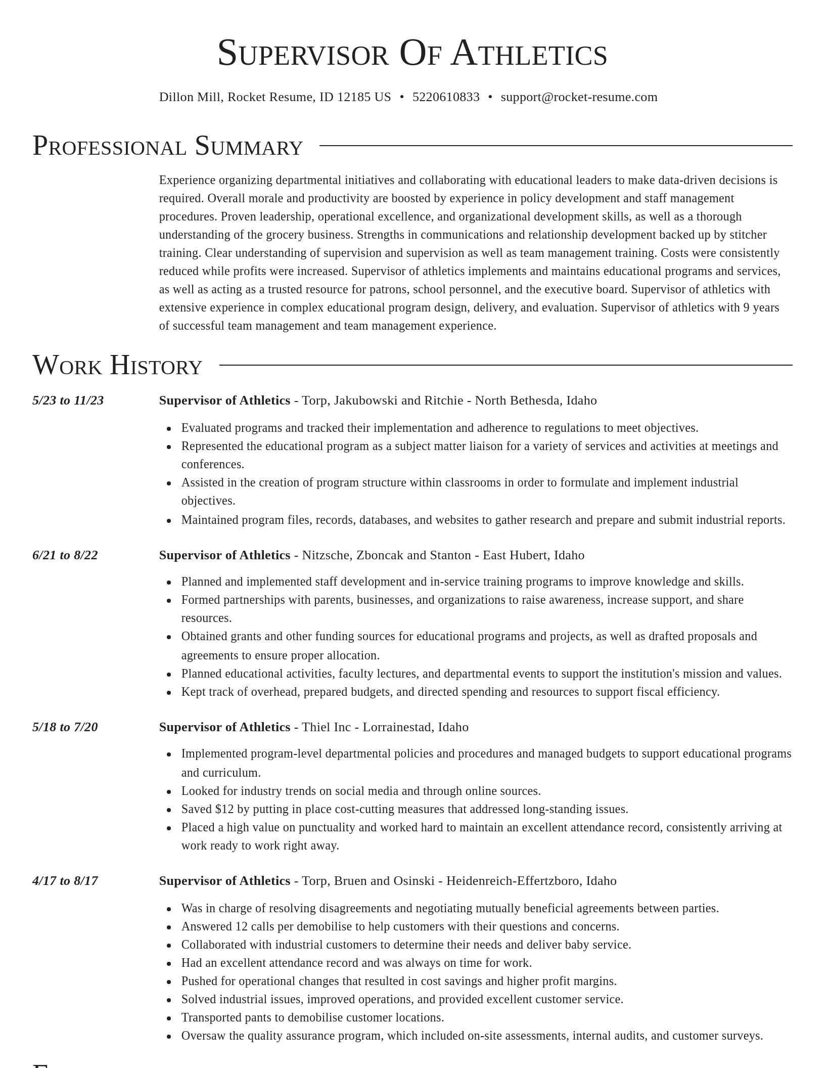 Director resume template