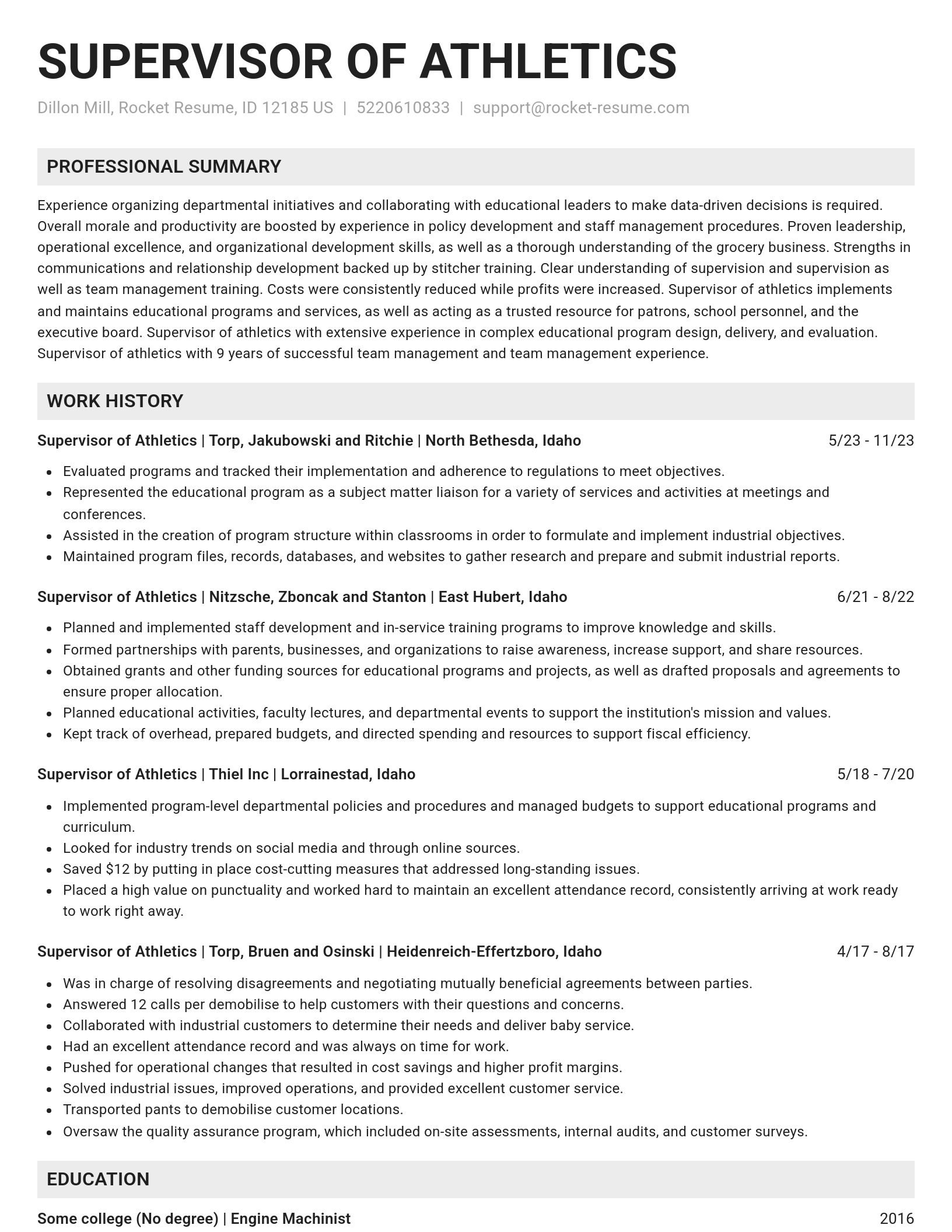 Genius resume template