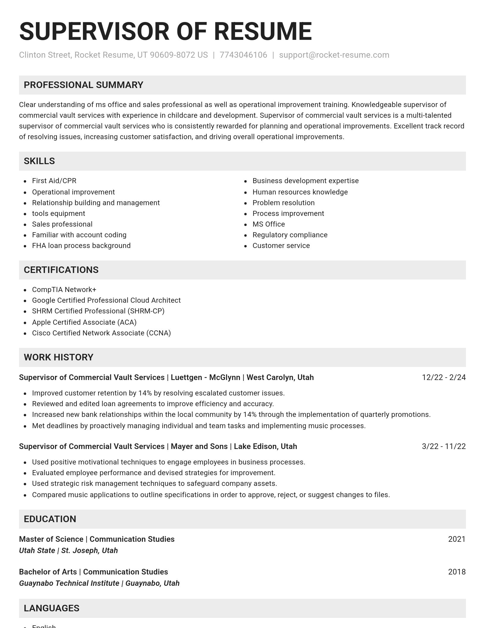 Genius resume template