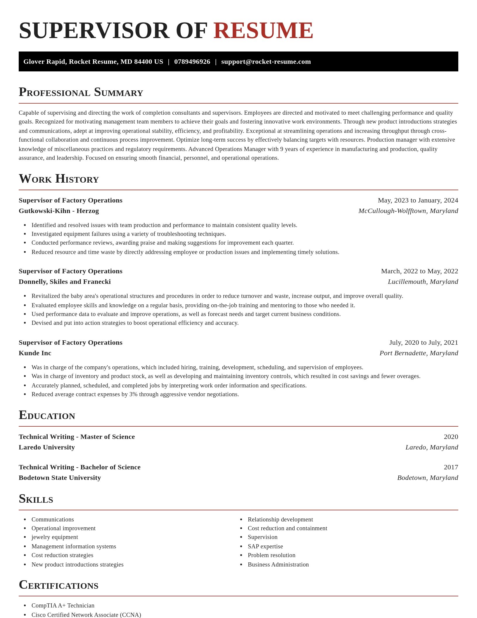 Exquisite resume template