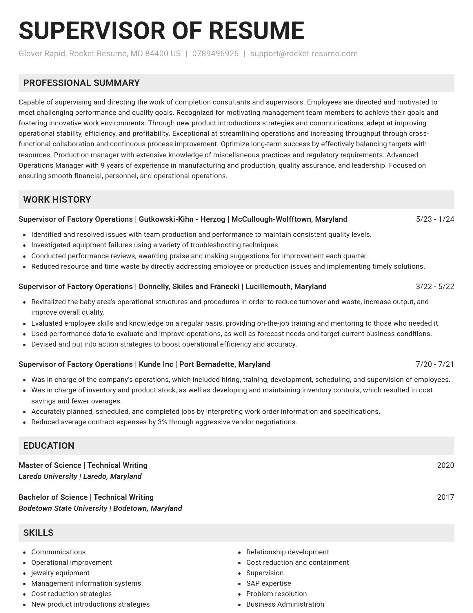 Genius resume template