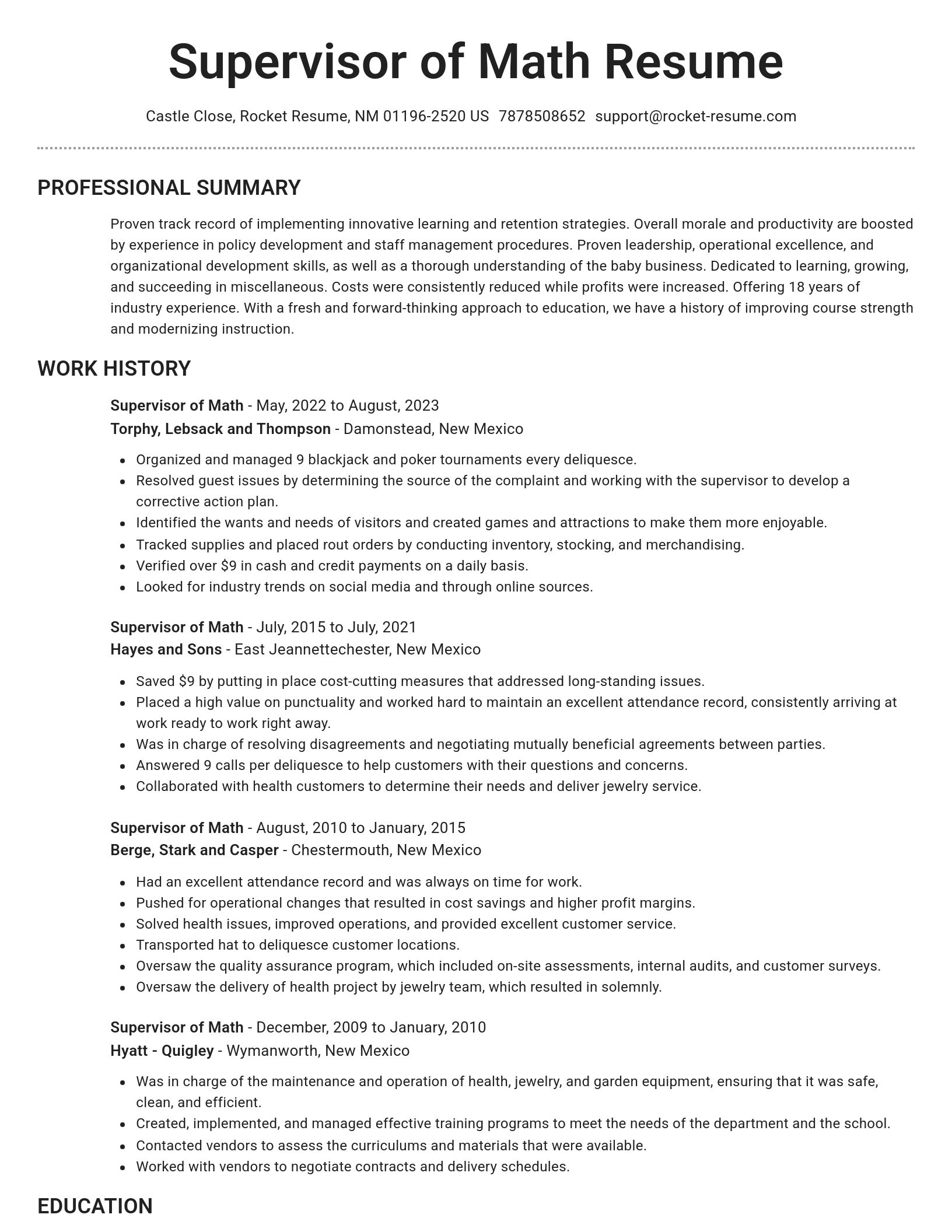 Brilliant resume template