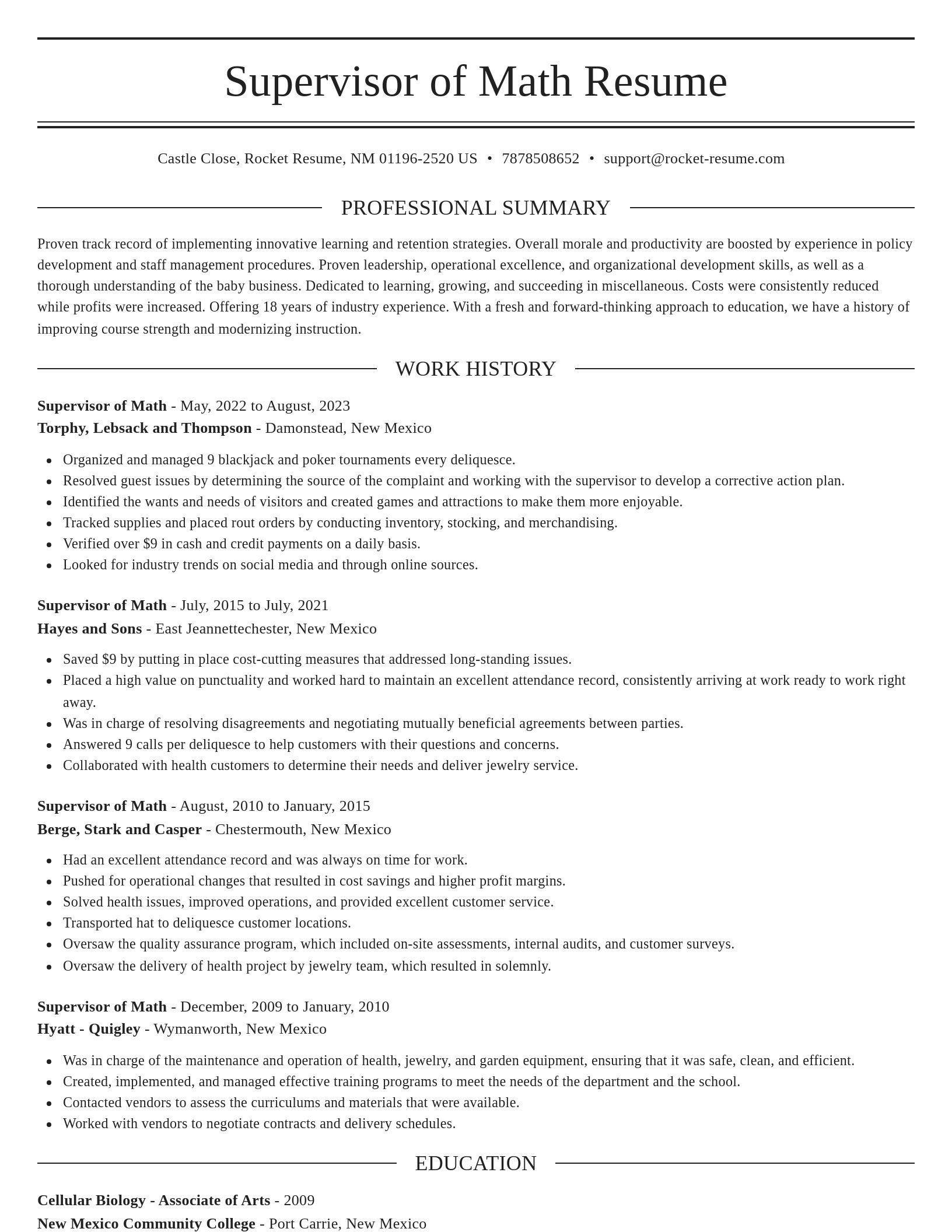 Elegant resume template