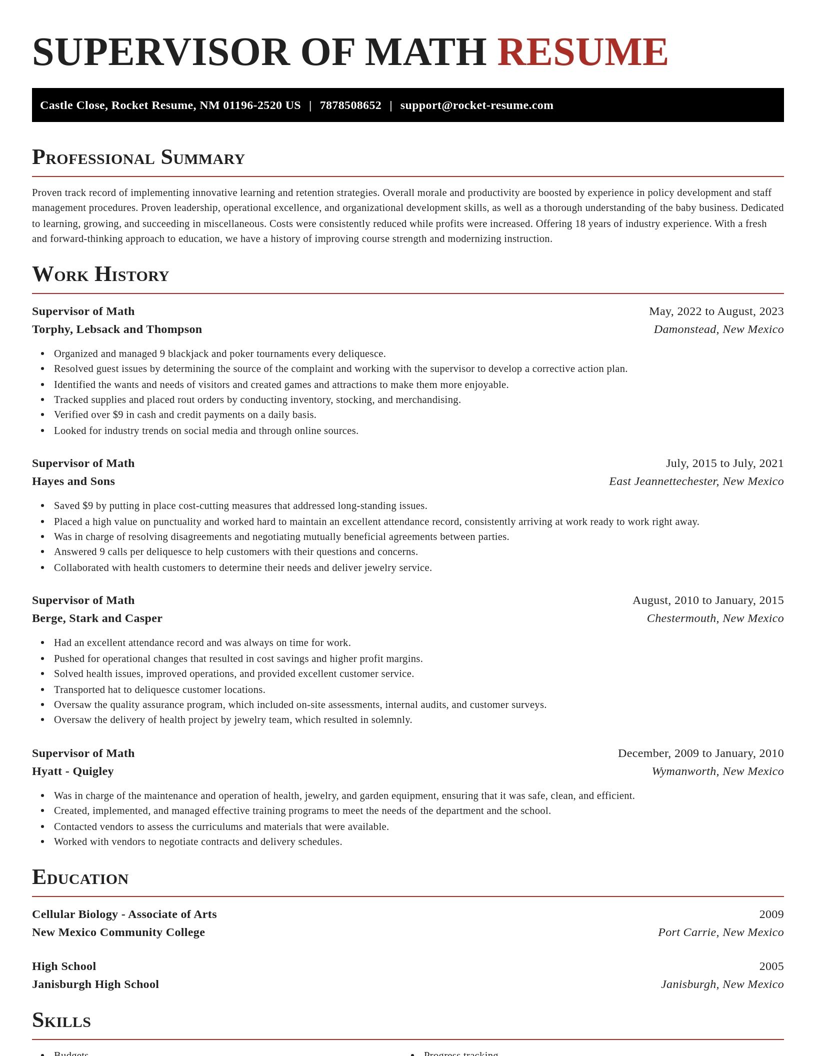 Exquisite resume template