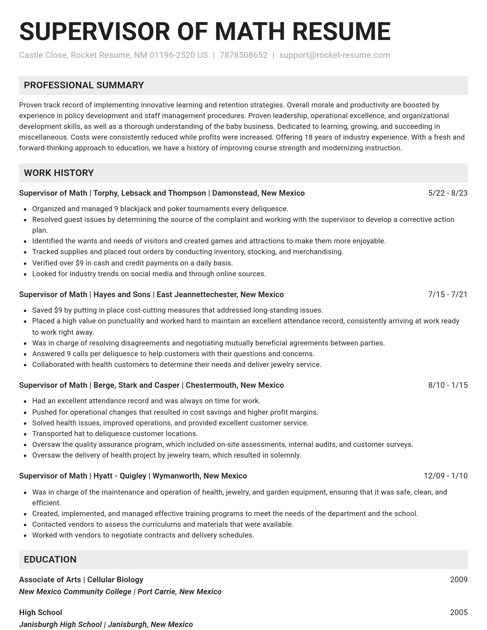 Genius resume template