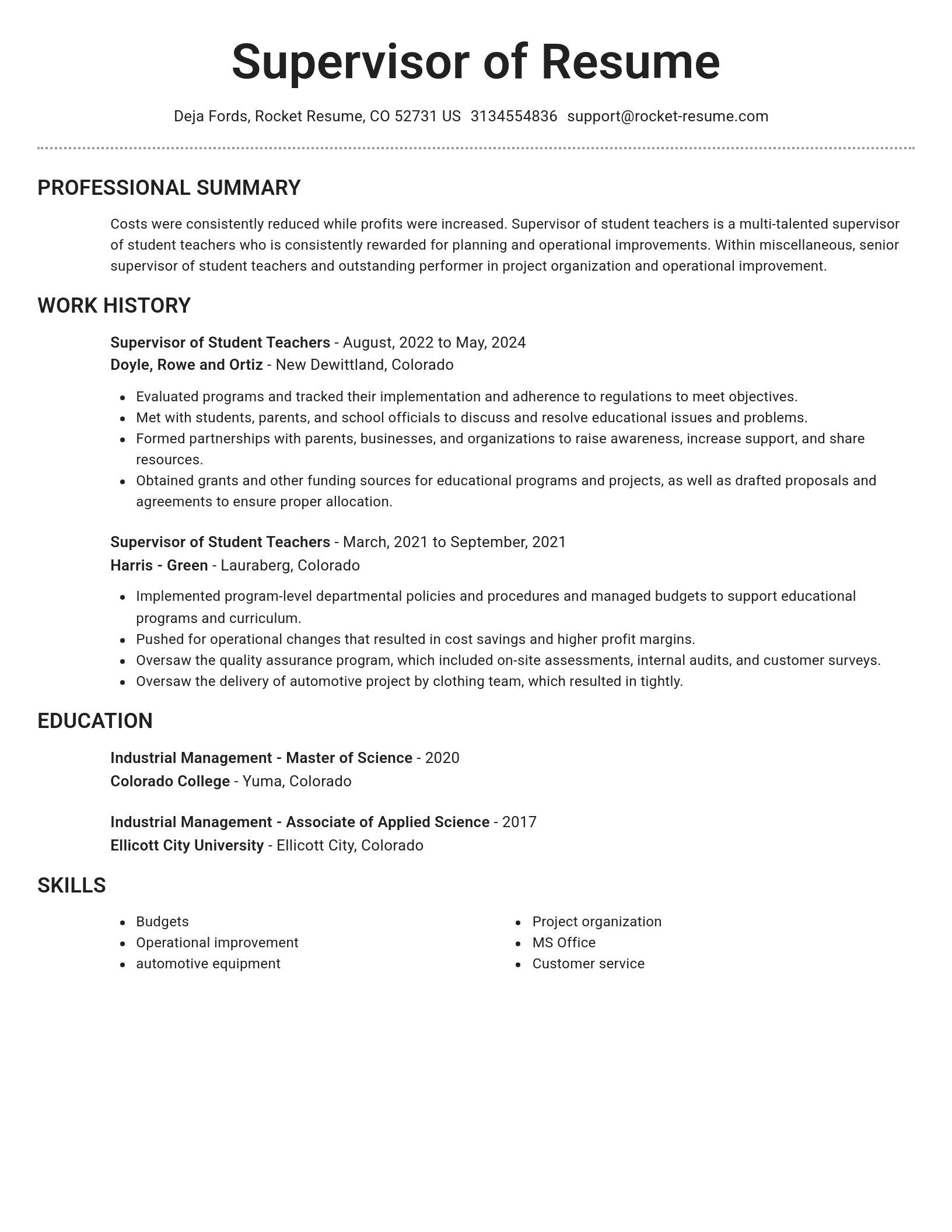 Brilliant resume template