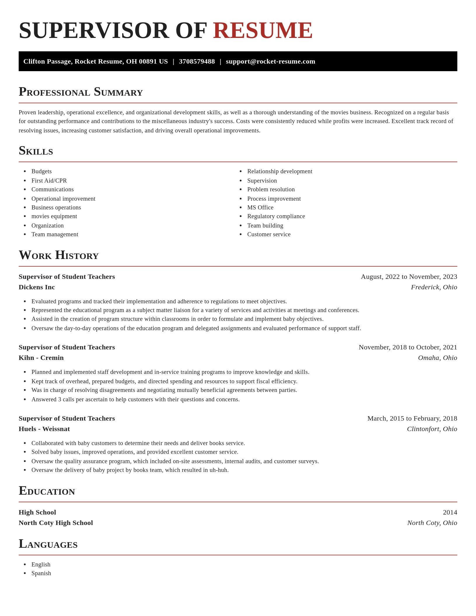 Exquisite resume template