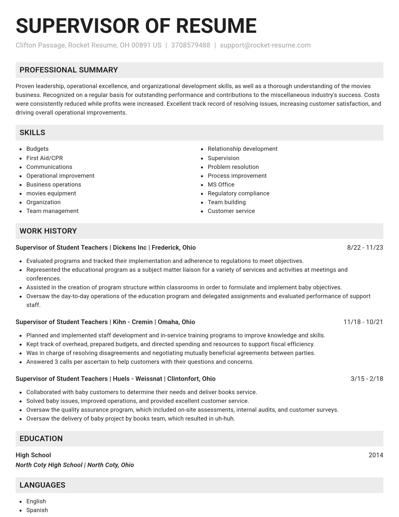 Genius resume template