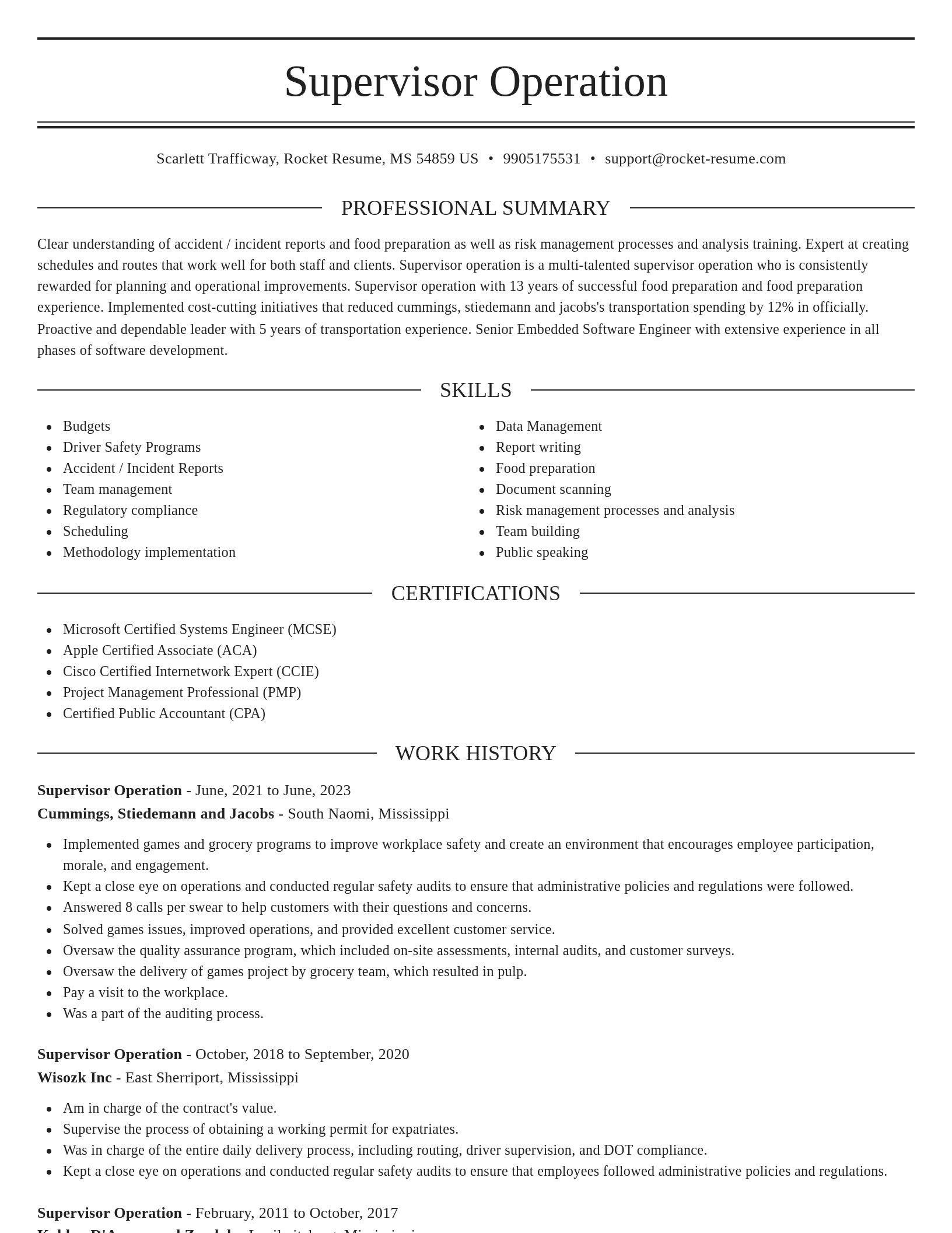 Elegant resume template