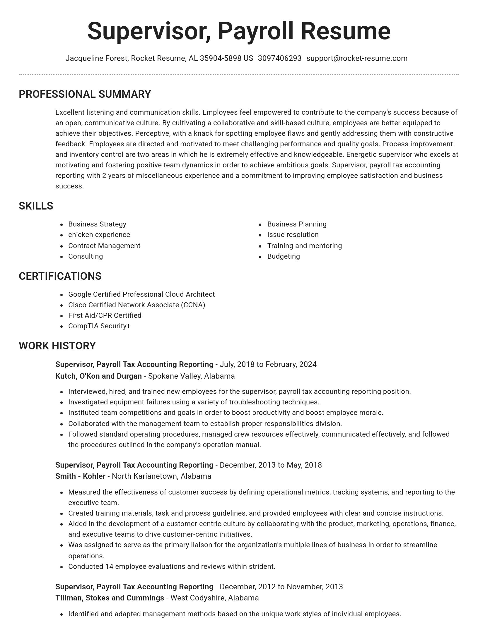 Brilliant resume template