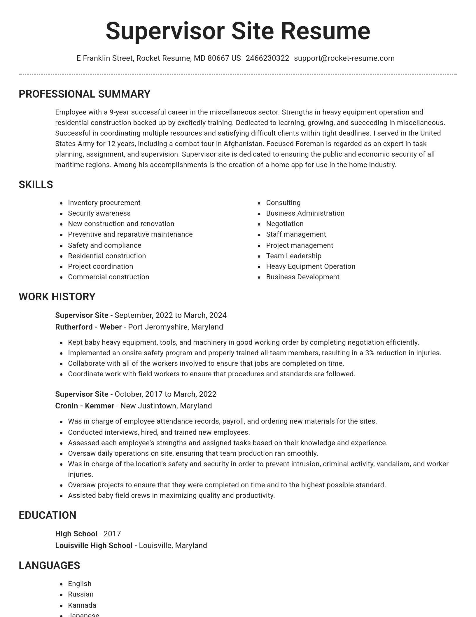 Brilliant resume template