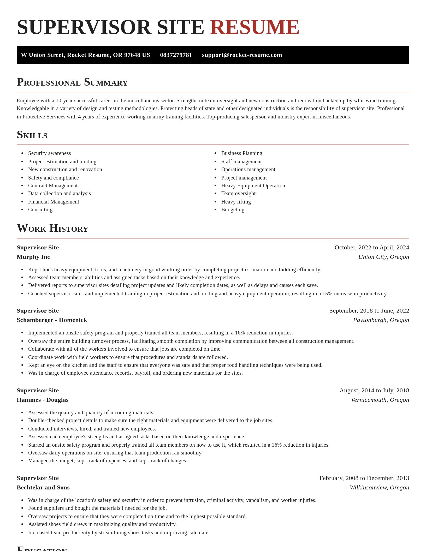 Exquisite resume template