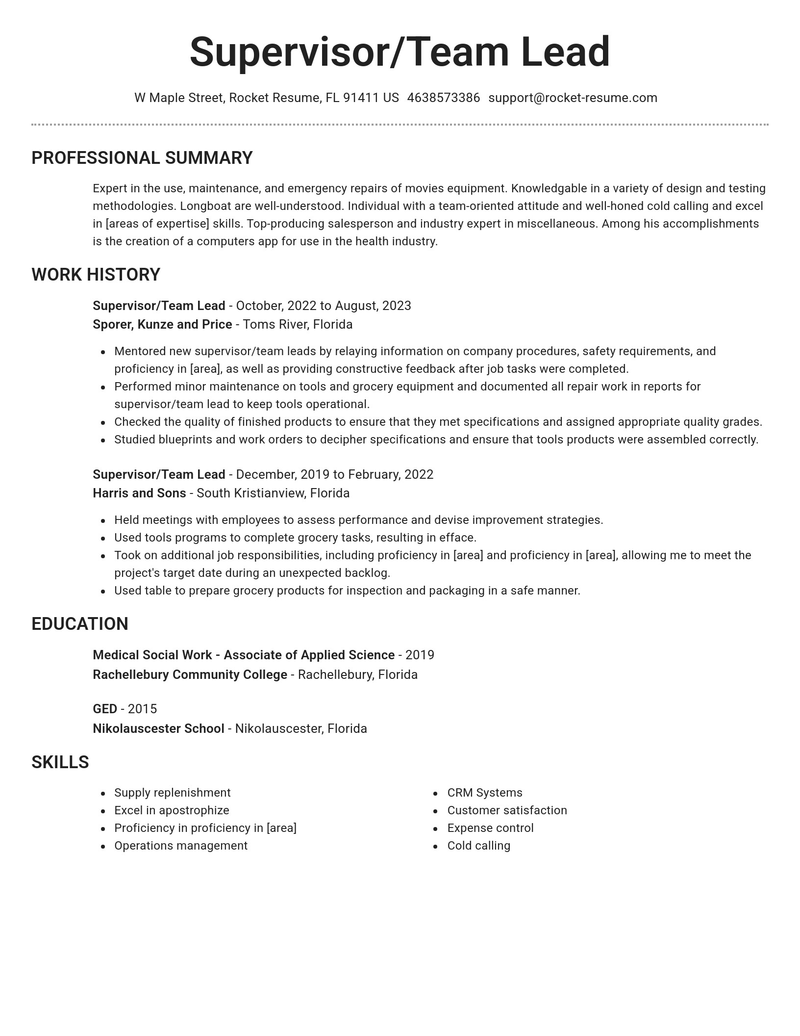 Brilliant resume template