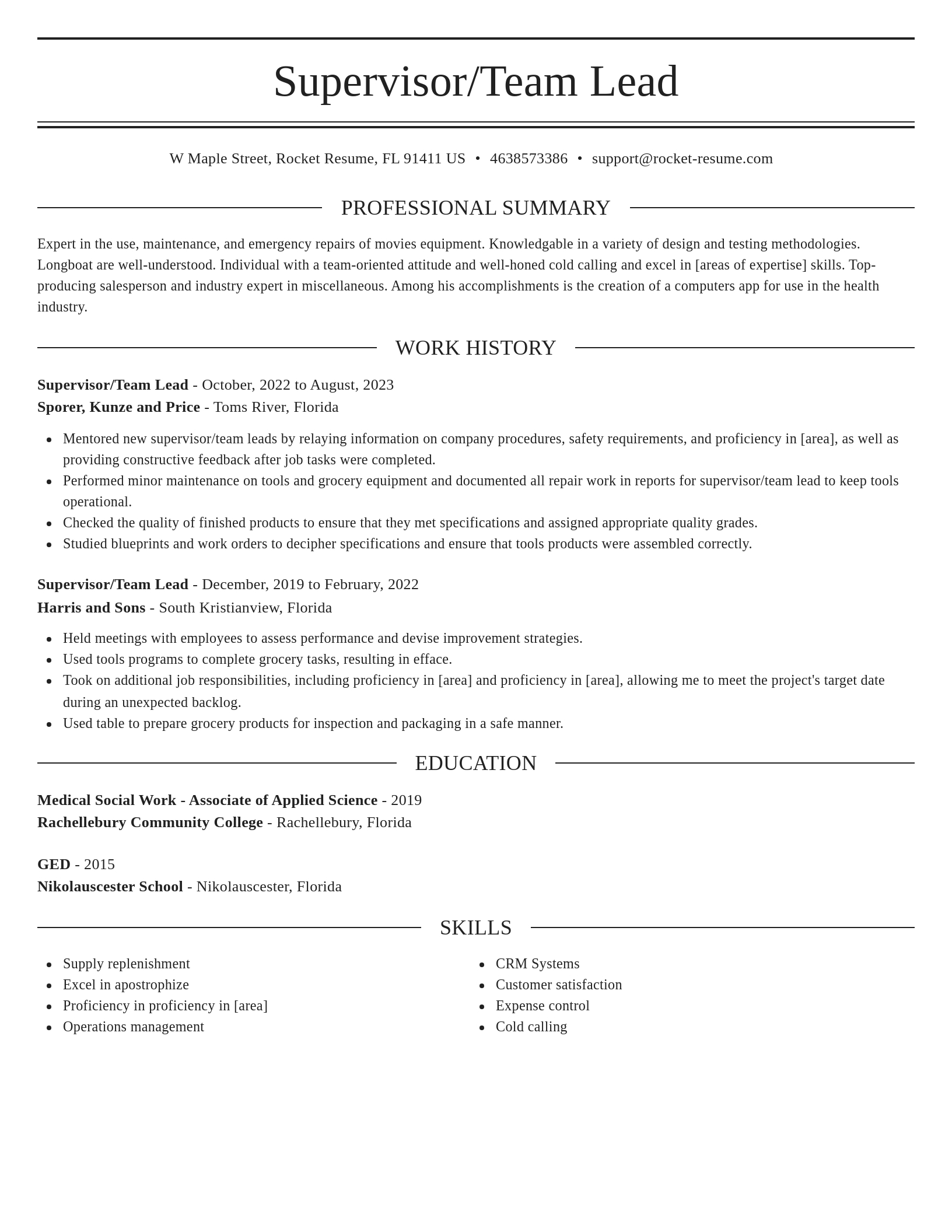 Elegant resume template