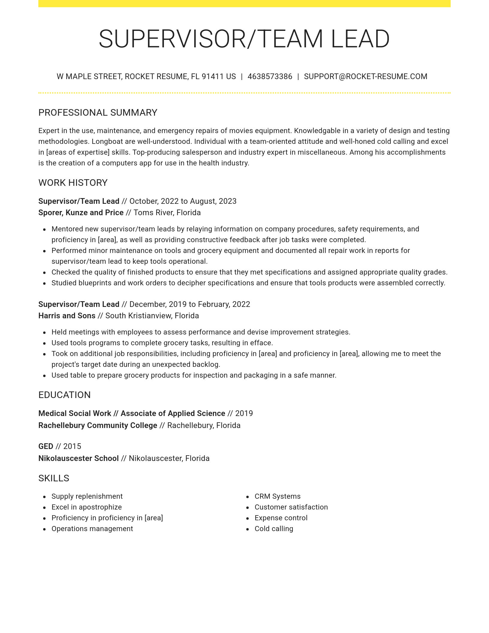 Grand resume template