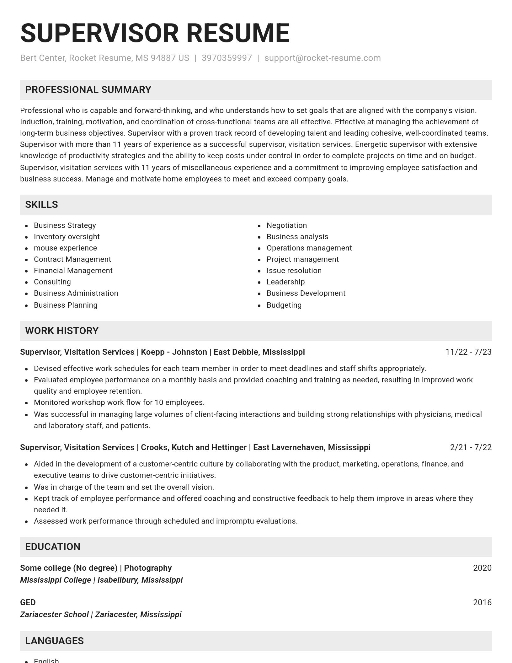 Genius resume template