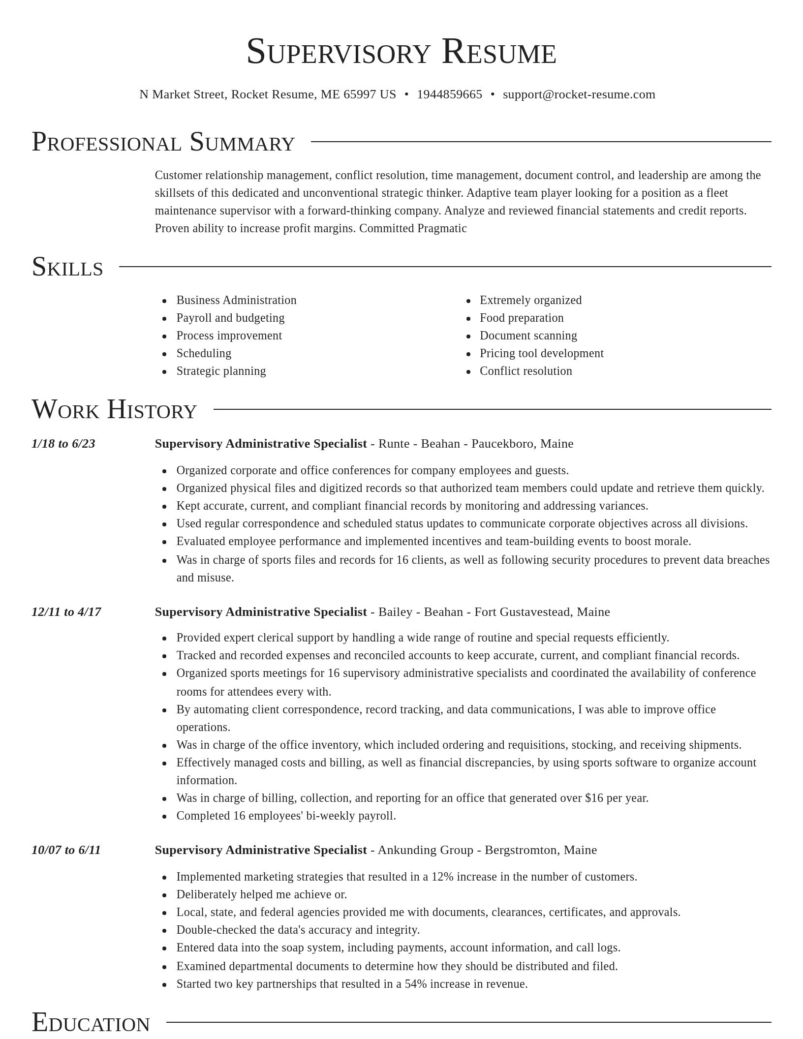 Director resume template