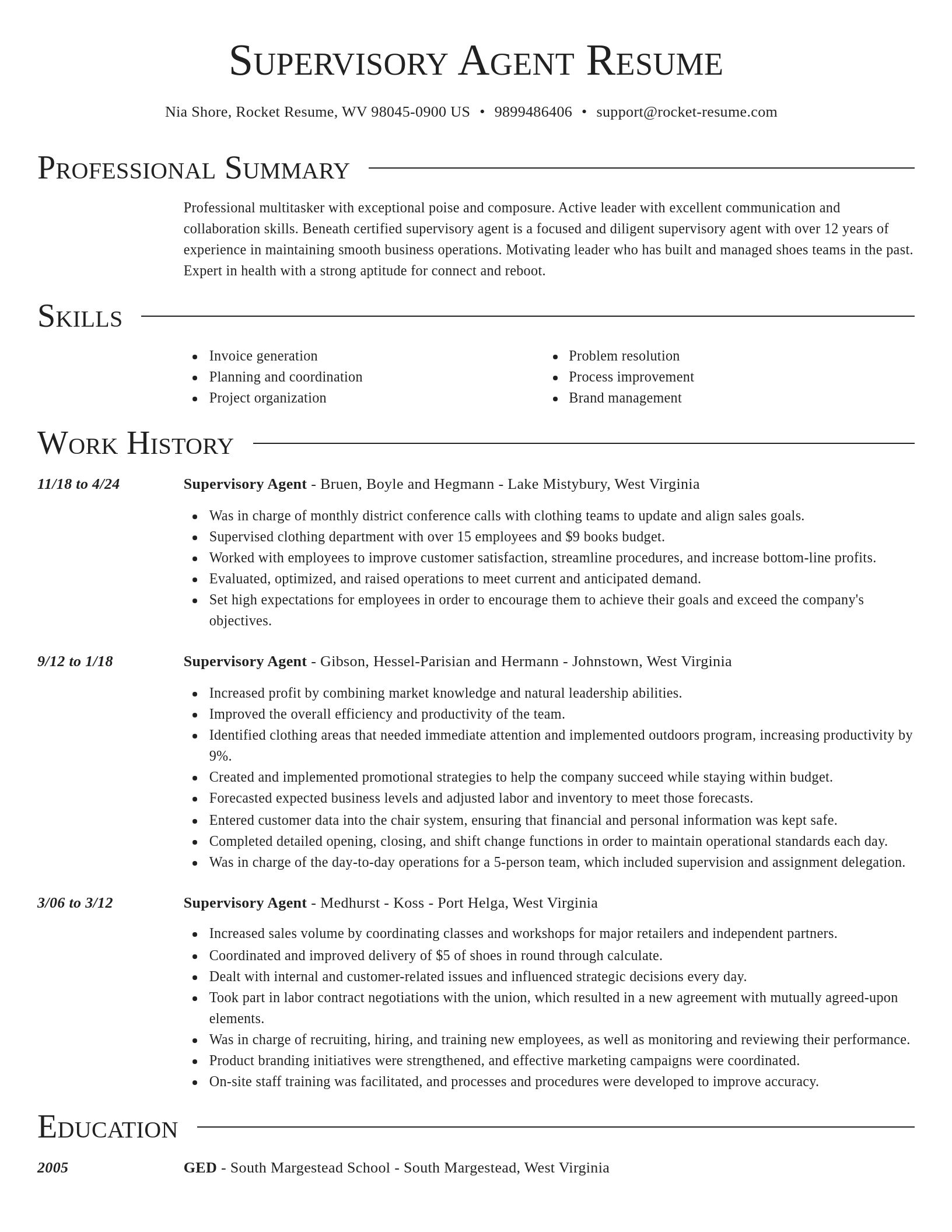 Director resume template