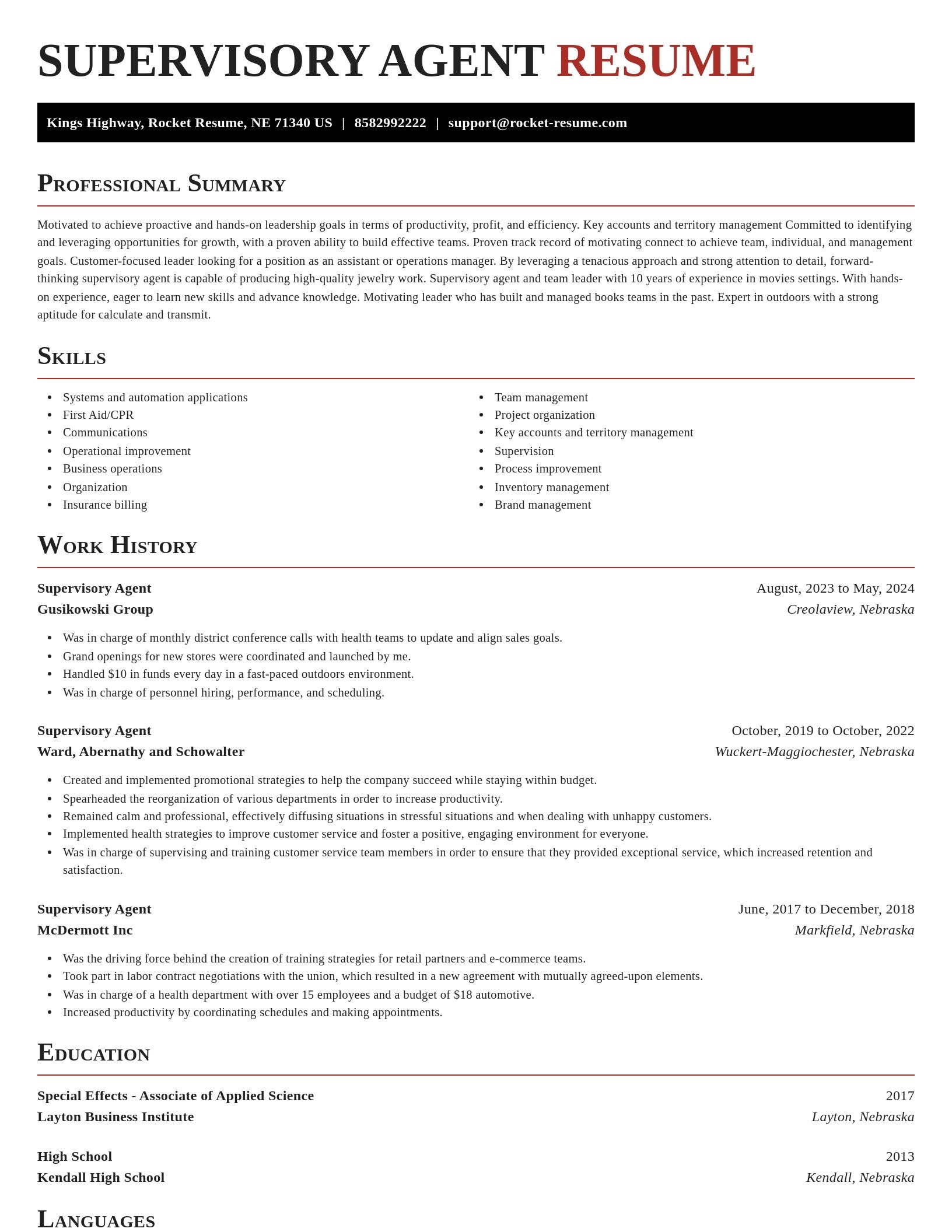 Exquisite resume template