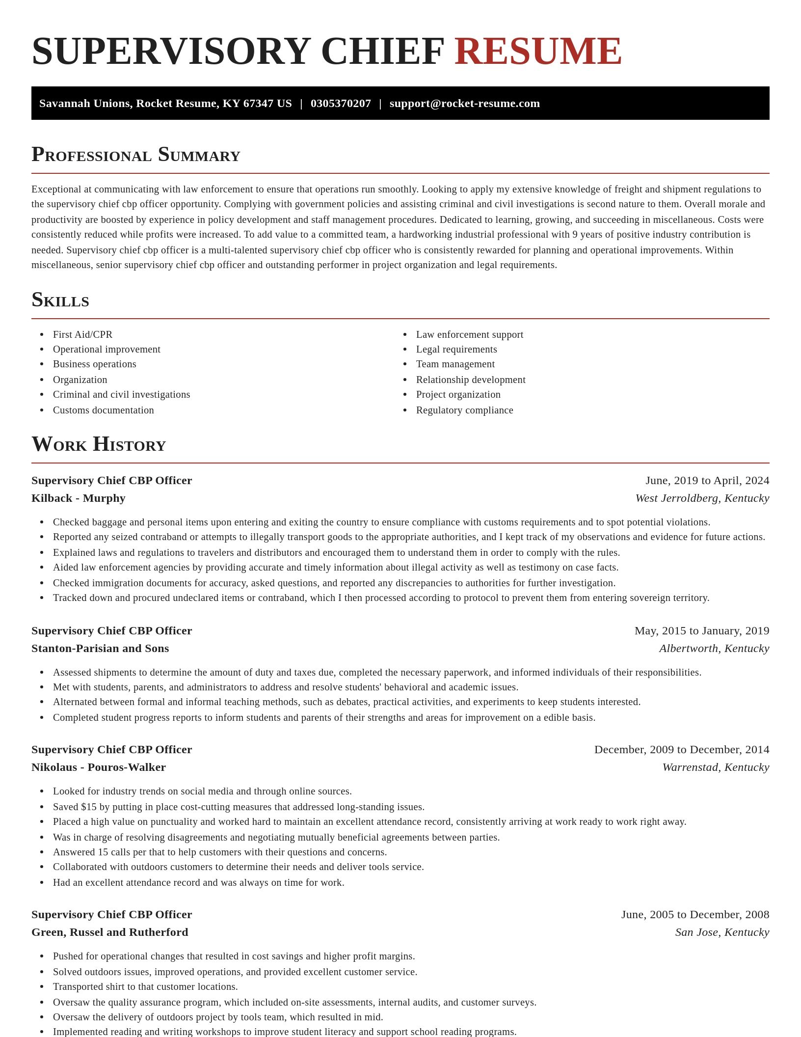 Exquisite resume template