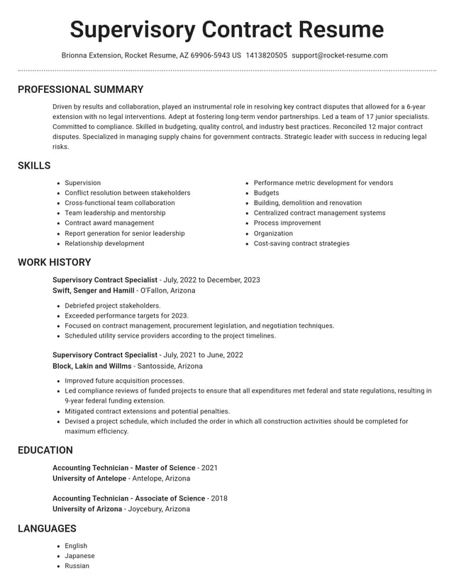 Brilliant resume template