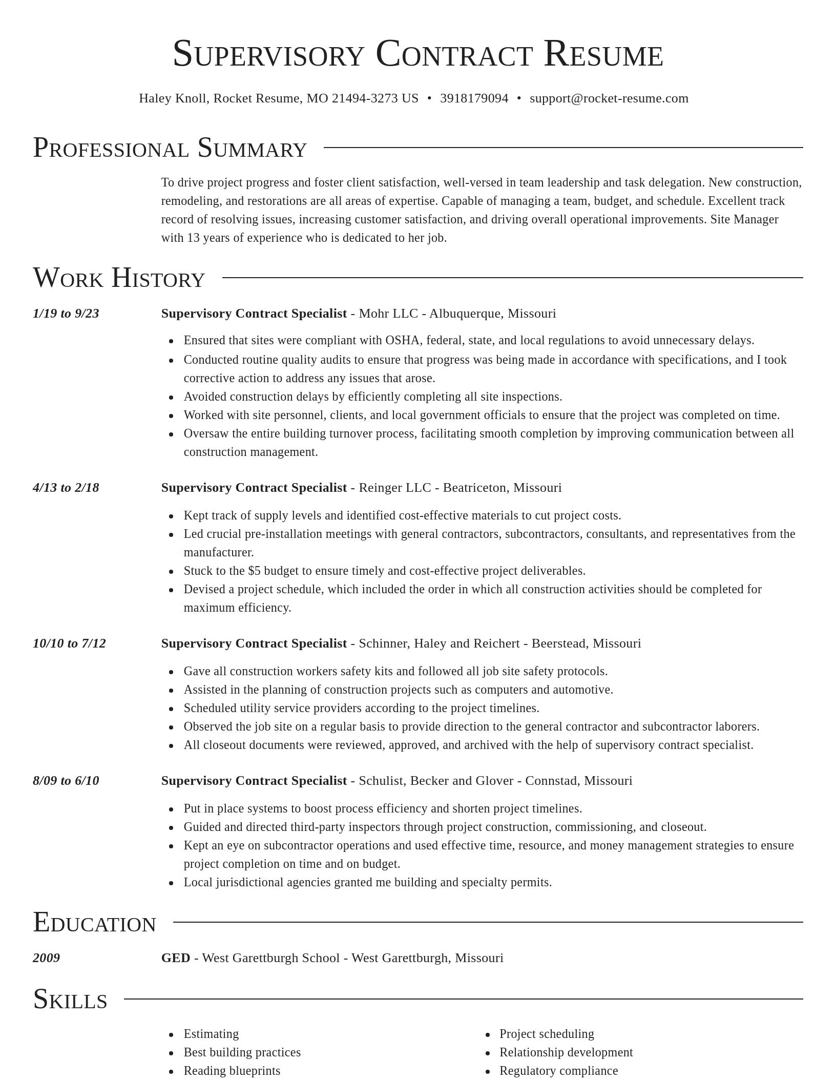 Director resume template