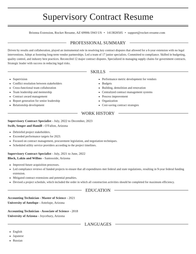 Elegant resume template