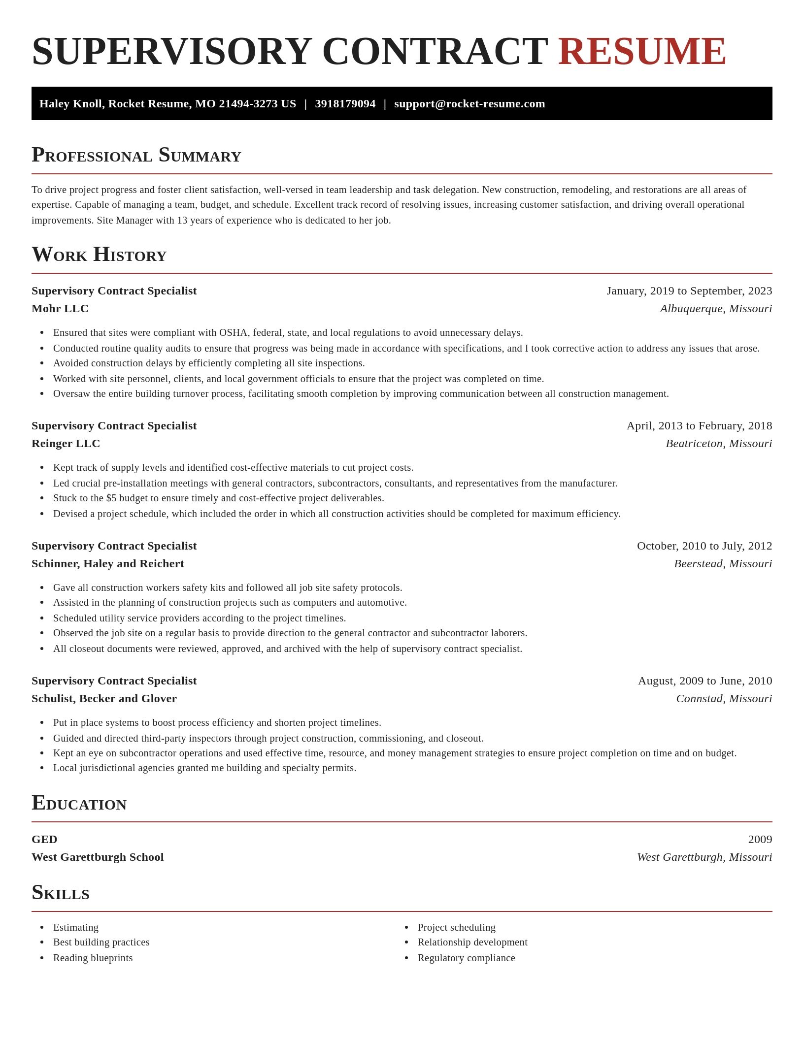 Exquisite resume template