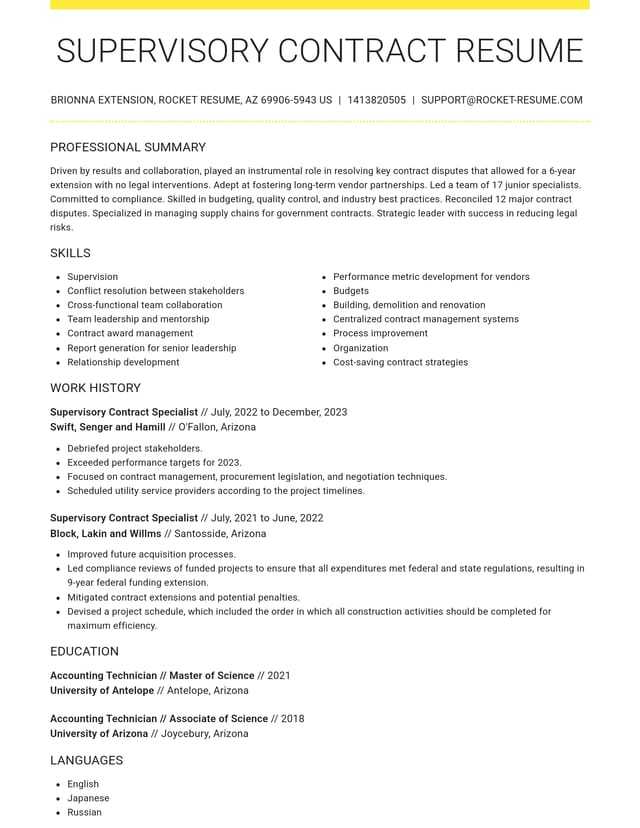 Grand resume template