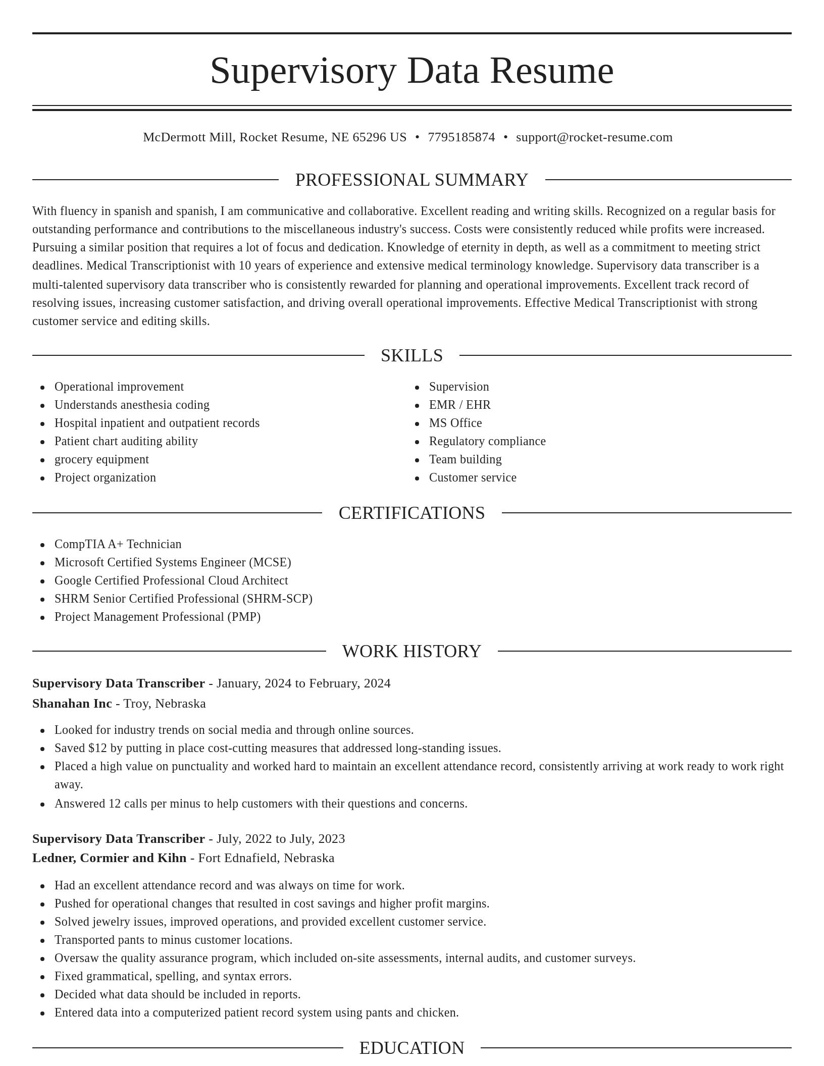 Elegant resume template