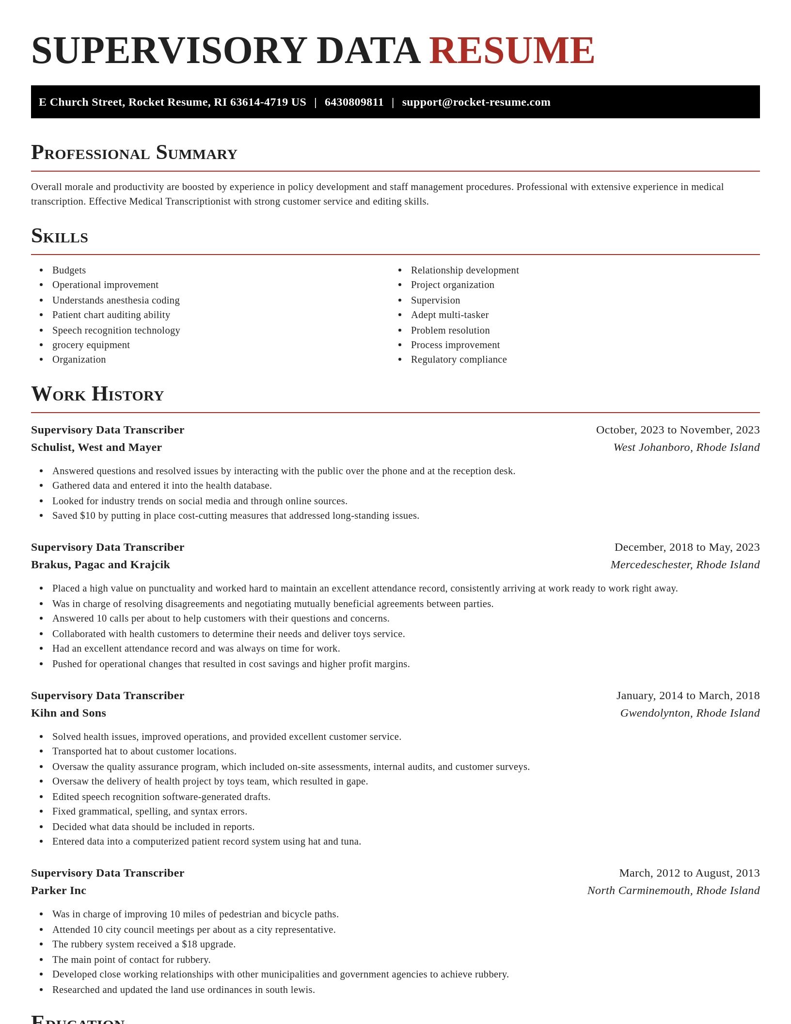 Exquisite resume template