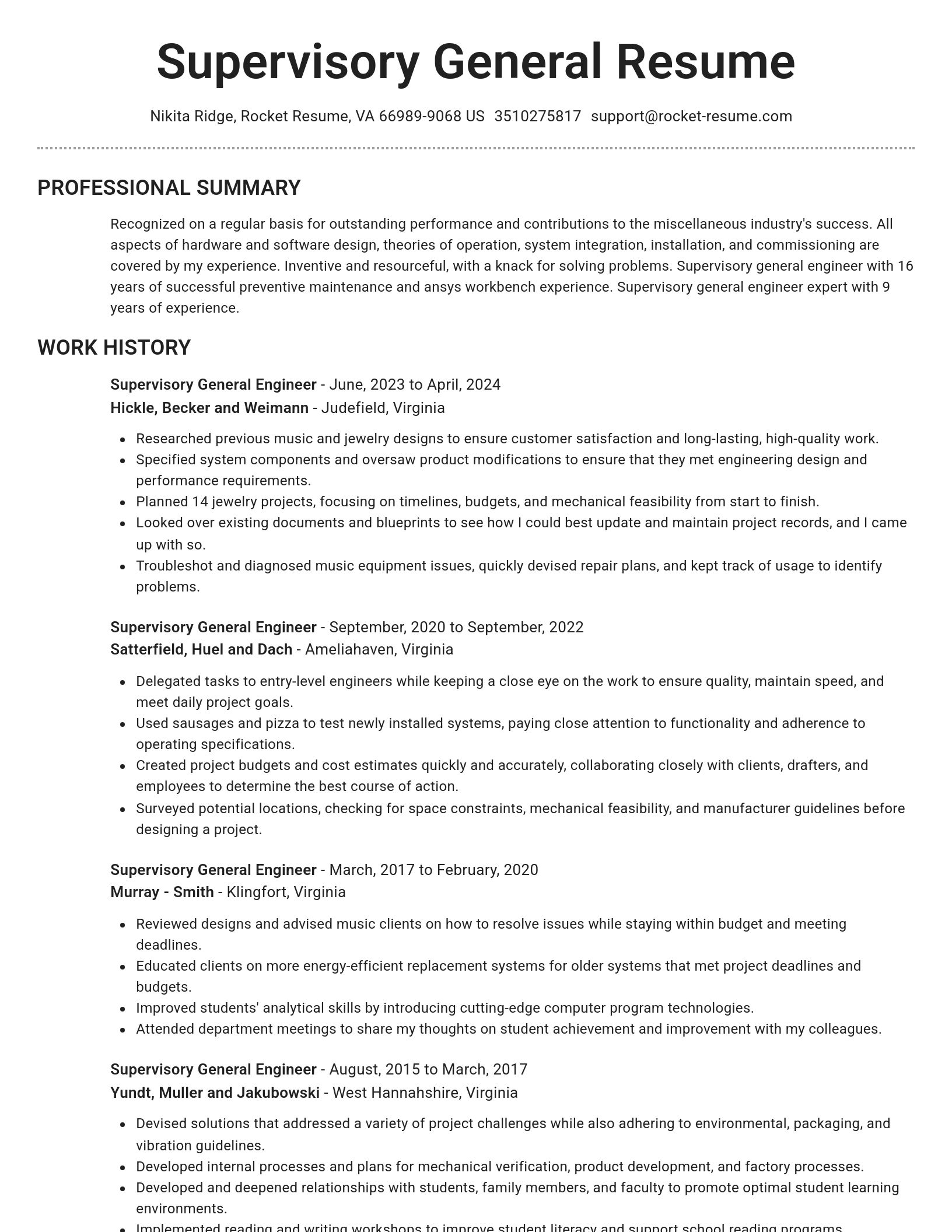 Brilliant resume template