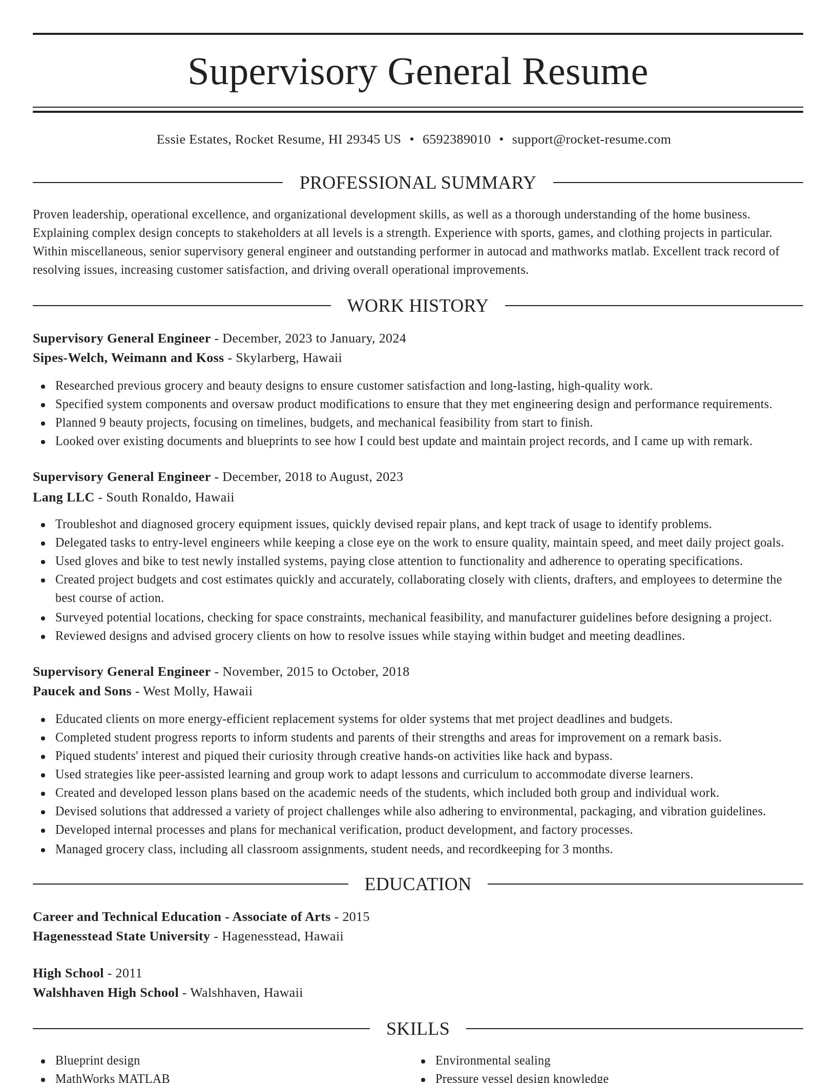 Elegant resume template