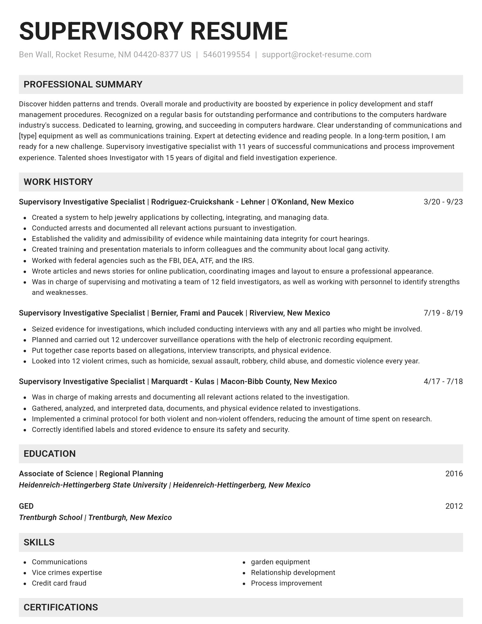 Genius resume template